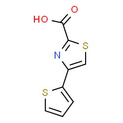 ChemSpider 2D Image | 4-(2-Thienyl)-1,3-thiazole-2-carboxylic acid | C8H5NO2S2