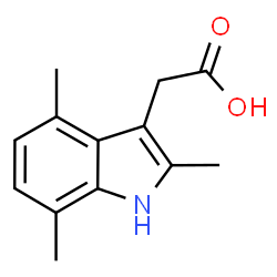 ChemSpider 2D Image | (2,4,7-Trimethyl-1H-indol-3-yl)acetic acid | C13H15NO2
