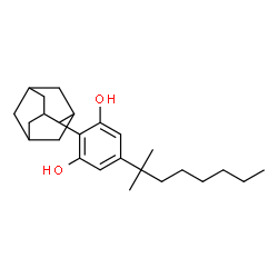 ChemSpider 2D Image | 2-(2-adamantyl)-5-(1,1-dimethylheptyl)benzene-1,3-diol | C25H38O2