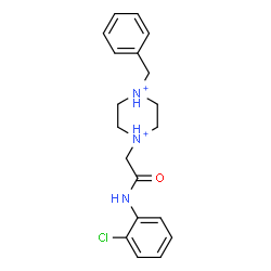 ChemSpider 2D Image | 1-Benzyl-4-{2-[(2-chlorophenyl)amino]-2-oxoethyl}piperazinediium | C19H24ClN3O