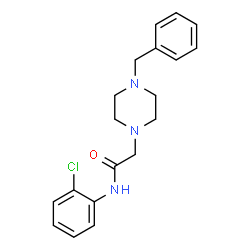 ChemSpider 2D Image | 2-(4-Benzyl-1-piperazinyl)-N-(2-chlorophenyl)acetamide | C19H22ClN3O