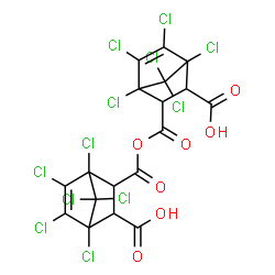 ChemSpider 2D Image | 1,4,5,6,7,7-HEXACHLORO-5-NORBORNENE-2,3-DICARBOXYLIC ANHYDRIDE | C18H6Cl12O7