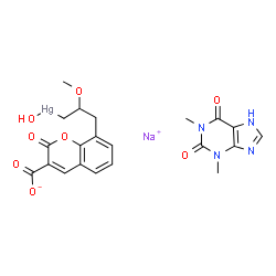 ChemSpider 2D Image | mercumatilin sodium | C21H21HgN4NaO8