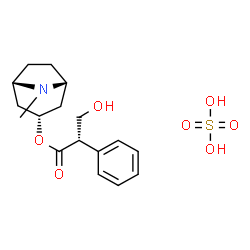 ChemSpider 2D Image | (3-endo)-8-Methyl-8-azabicyclo[3.2.1]oct-3-yl-(2S)-3-hydroxy-2-phenylpropanoatsulfat(salt) | C17H25NO7S