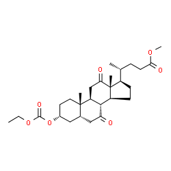 ChemSpider 2D Image | Methyl 3alpha-((ethoxycarbonyl)oxy)-7,12-dioxo-5beta-cholan-24-oate | C28H42O7
