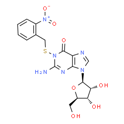 ChemSpider 2D Image | Nitrobenzylthioguanosine | C17H18N6O7S
