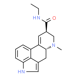 ChemSpider 2D Image | 9,10-Didehydro-N-ethyl-6-methylergoline-8-beta-carboxamide | C18H21N3O