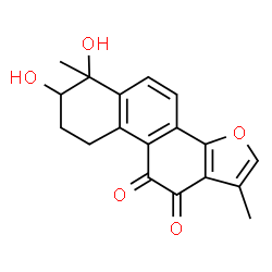 ChemSpider 2D Image | 6,7-Dihydroxy-1,6-dimethyl-6,7,8,9-tetrahydrophenanthro[1,2-b]furan-10,11-dione | C18H16O5