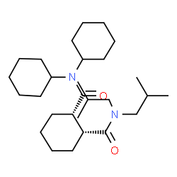 ChemSpider 2D Image | (1S,2R)-N,N-Dicyclohexyl-N',N'-diisobutyl-1,2-cyclohexanedicarboxamide | C28H50N2O2