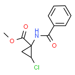 ChemSpider 2D Image | Methyl 1-(benzoylamino)-2-chlorocyclopropanecarboxylate | C12H12ClNO3