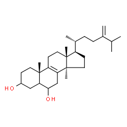 ChemSpider 2D Image | 14-Methylergosta-8,24(28)-diene-3,6-diol | C29H48O2