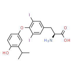 ChemSpider 2D Image | 3,5-Diiodo-3'-isopropyl-L-thyronine | C18H19I2NO4
