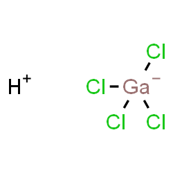 ChemSpider 2D Image | Hydrogen tetrachlorogallate(1-) | HCl4Ga