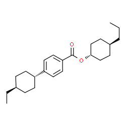 ChemSpider 2D Image | trans-4-Propylcyclohexyl 4-(trans-4-ethylcyclohexyl)benzoate | C24H36O2