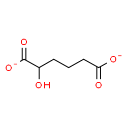 ChemSpider 2D Image | a-Hydroxyadipate | C6H8O5