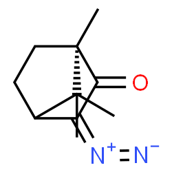 ChemSpider 2D Image | (1R)-3-Diazo-1,7,7-trimethylbicyclo[2.2.1]heptan-2-one | C10H14N2O