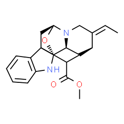 ChemSpider 2D Image | Methyl (2alpha,5beta,15alpha,16xi,19E)-1,2-dihydro-2,5-epoxyakuammilan-17-oate | C20H22N2O3