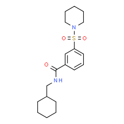 ChemSpider 2D Image | N-(Cyclohexylmethyl)-3-(1-piperidinylsulfonyl)benzamide | C19H28N2O3S