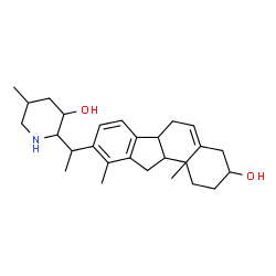 ChemSpider 2D Image | 14,15,16,17-Tetradehydroveratraman-3,23-diol | C27H39NO2