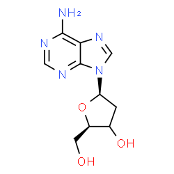 ChemSpider 2D Image | 3'-Hydroxy-2',3'-dideoxyadenosine | C10H13N5O3