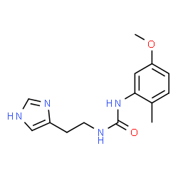 ChemSpider 2D Image | 1-[2-(1H-Imidazol-4-yl)ethyl]-3-(5-methoxy-2-methylphenyl)urea | C14H18N4O2