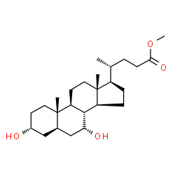 ChemSpider 2D Image | Methyl (3alpha,5alpha,7alpha,8xi)-3,7-dihydroxycholan-24-oate | C25H42O4