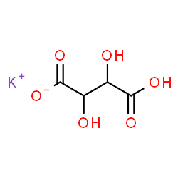 ChemSpider 2D Image | Potassium hydrogen tartrate | C4H5KO6