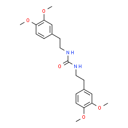 ChemSpider 2D Image | 1,3-Bis[2-(3,4-dimethoxyphenyl)ethyl]urea | C21H28N2O5