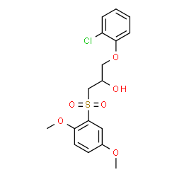 ChemSpider 2D Image | 1-(2-Chlorophenoxy)-3-[(2,5-dimethoxyphenyl)sulfonyl]-2-propanol | C17H19ClO6S