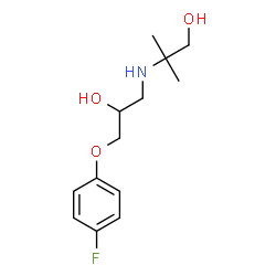 ChemSpider 2D Image | 2-{[3-(4-Fluorophenoxy)-2-hydroxypropyl]amino}-2-methyl-1-propanol | C13H20FNO3