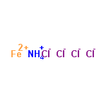 InChI=1/4ClH.Fe.H3N/h4*1H;;1H3/q;;;;+2;/p-3