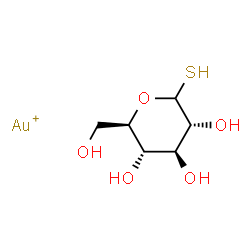 ChemSpider 2D Image | 1-THIO-D-GLUCOPYRANOSE, GOLD COMPLEX | C6H12AuO5S