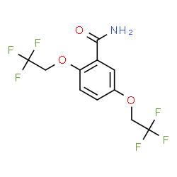 ChemSpider 2D Image | 2,5-Bis(2,2,2-trifluoroethoxy)benzamide | C11H9F6NO3