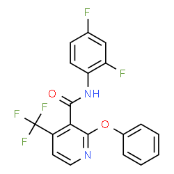 ChemSpider 2D Image | N-(2,4-Difluorophenyl)-2-phenoxy-4-(trifluoromethyl)nicotinamide | C19H11F5N2O2
