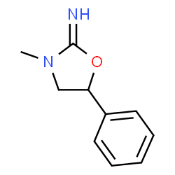 ChemSpider 2D Image | 3-Methyl-5-phenyl-1,3-oxazolidin-2-imine | C10H12N2O