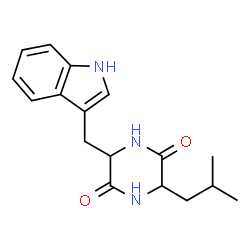 ChemSpider 2D Image | 2,5-Piperazinedione, 3-(indol-3-ylmethyl)-6-isobutyl- | C17H21N3O2