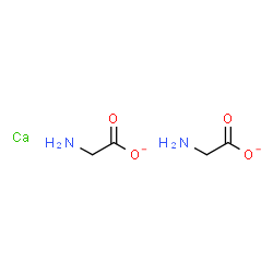 ChemSpider 2D Image | Acetate, 2-amino-, calcium salt (2:1) | C4H8CaN2O4