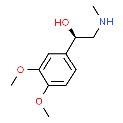 ChemSpider 2D Image | (1R)-1-(3,4-Dimethoxyphenyl)-2-(methylamino)ethanol | C11H17NO3