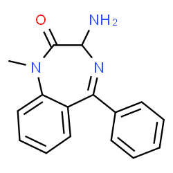 ChemSpider 2D Image | 3-Amino-1-methyl-5-phenyl-1,3-dihydro-2H-1,4-benzodiazepin-2-one | C16H15N3O