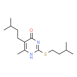 ChemSpider 2D Image | 5-isopentyl-2-(isopentylthio)-6-methylpyrimidin-4-ol | C15H26N2OS