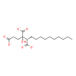 ChemSpider 2D Image | (3S,4S)-3-Hydroxy-1,3,4-tetradecanetricarboxylate | C17H27O7