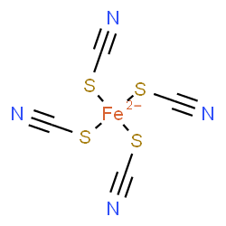 ChemSpider 2D Image | Tetrakis(thiocyanato-kappaS)ferrate(2-) | C4FeN4S4