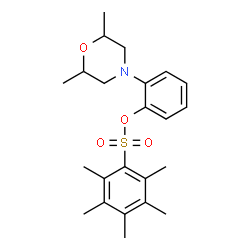 ChemSpider 2D Image | 2-(2,6-Dimethyl-4-morpholinyl)phenyl pentamethylbenzenesulfonate | C23H31NO4S