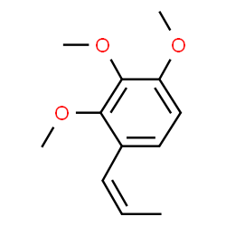 ChemSpider 2D Image | Benzene, 1,2,3-trimethoxy-4-(1-propenyl)- | C12H16O3