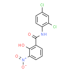 ChemSpider 2D Image | N-(2,4-Dichlorophenyl)-2-hydroxy-3-nitrobenzamide | C13H8Cl2N2O4