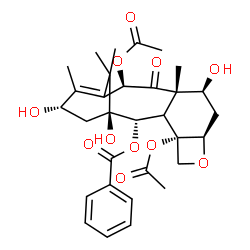 ChemSpider 2D Image | (2alpha,3xi,5beta,7beta,10beta,13alpha)-4,10-Diacetoxy-1,7,13-trihydroxy-9-oxo-5,20-epoxytax-11-en-2-yl benzoatato | C31H38O11