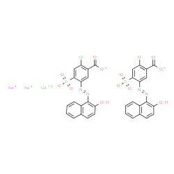 ChemSpider 2D Image | Calcium disodium bis(2-chloro-5-((2-hydroxy-1-naphthyl)azo)-4-sulphonatobenzoate) | C34H18CaCl2N4Na2O12S2