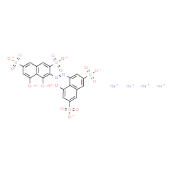 ChemSpider 2D Image | Tetrasodium 4,5-dihydroxy-3-((8-hydroxy-3,6-disulphonato-1-naphthyl)azo)naphthalene-2,7-disulphonate | C20H10N2Na4O15S4
