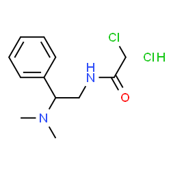 ChemSpider 2D Image | 2-chloro-N-[2-(dimethylamino)-2-phenylethyl]acetamide hydrochloride | C12H18Cl2N2O
