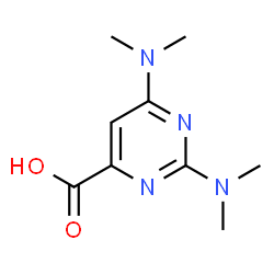 ChemSpider 2D Image | 2,6-Bis(dimethylamino)-4-pyrimidinecarboxylic acid | C9H14N4O2